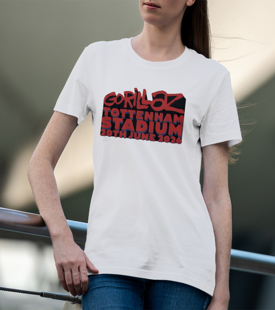 Gorillaz Tottenham Stadium 20th June 2026 Concert Music Event Tour T-Shirt