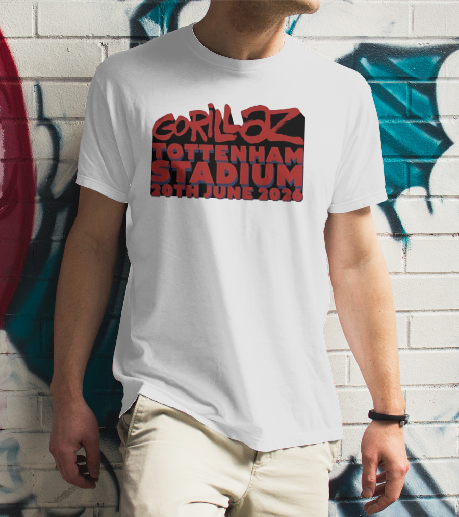 Gorillaz Tottenham Stadium 20th June 2026 Concert Music Event Tour T-Shirt