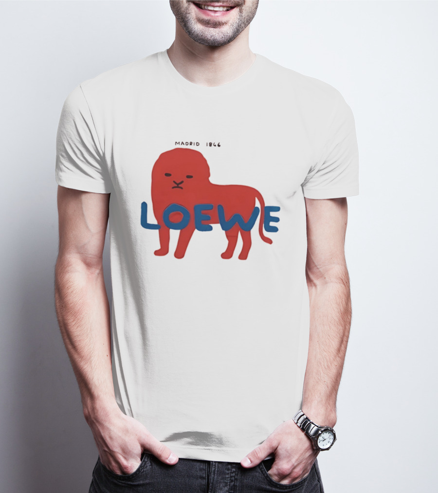 LOEWE Madrid 1866 Red Lion Blue T-Shirt