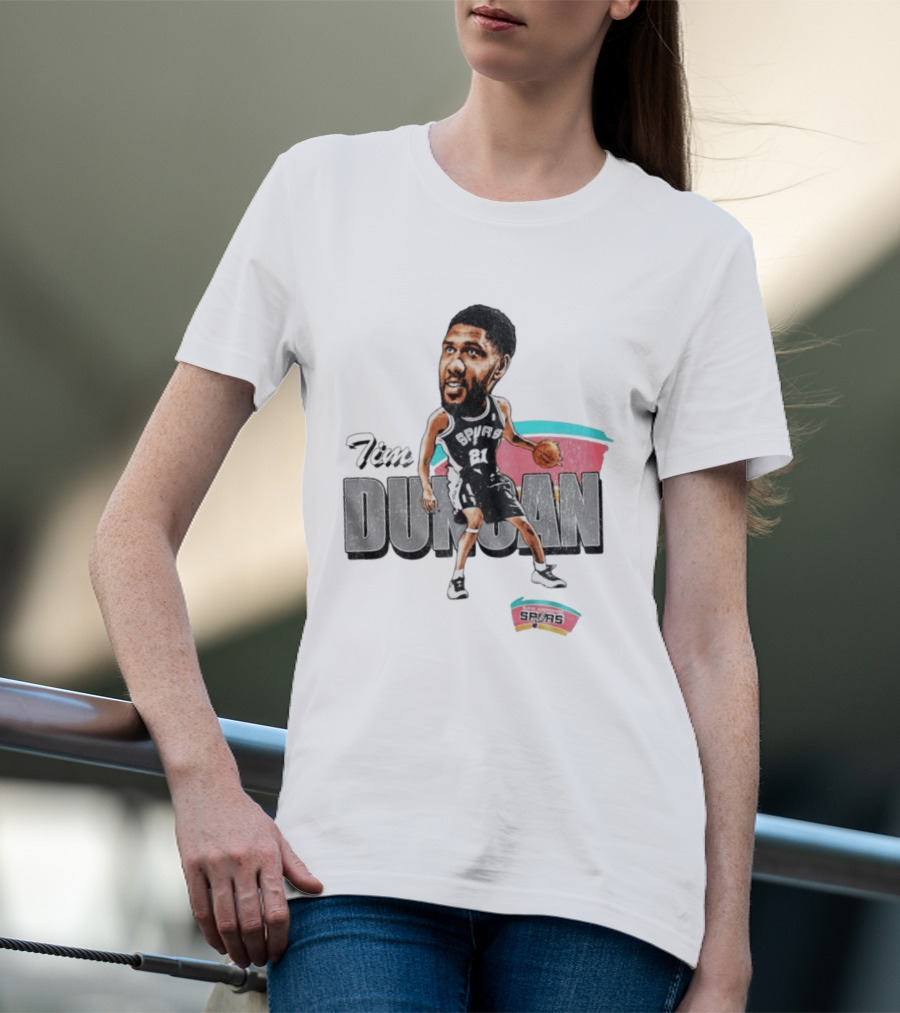 San Antonio Spurs Tim Duncan NBA Basketball Bobblehead 21 T-Shirt