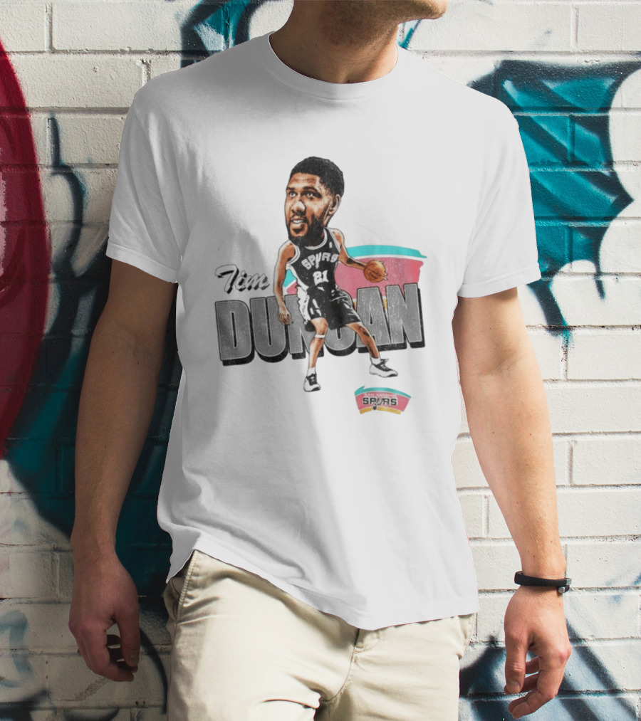 San Antonio Spurs Tim Duncan NBA Basketball Bobblehead 21 T-Shirt