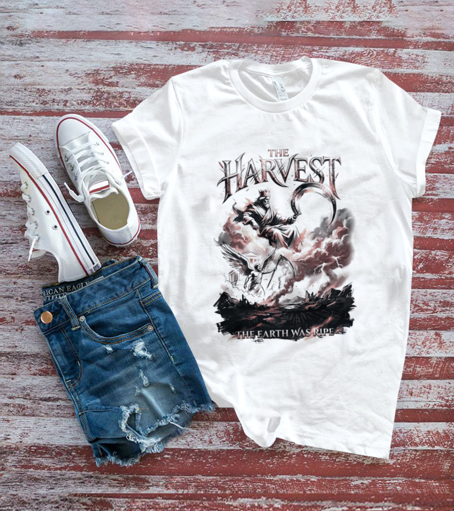 The Harvest Ripe Earth Dark Reaper Scythe T-Shirt