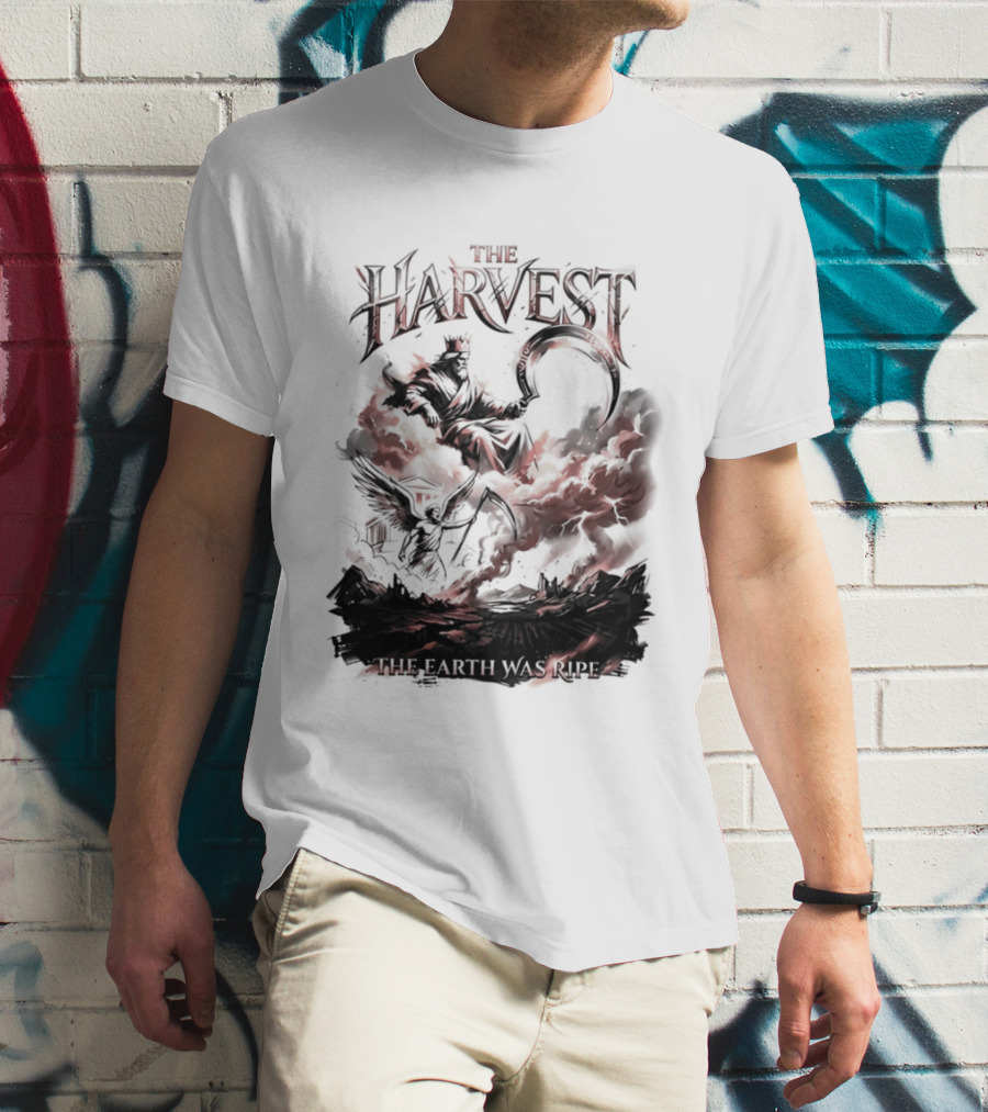 The Harvest Ripe Earth Dark Reaper Scythe T-Shirt