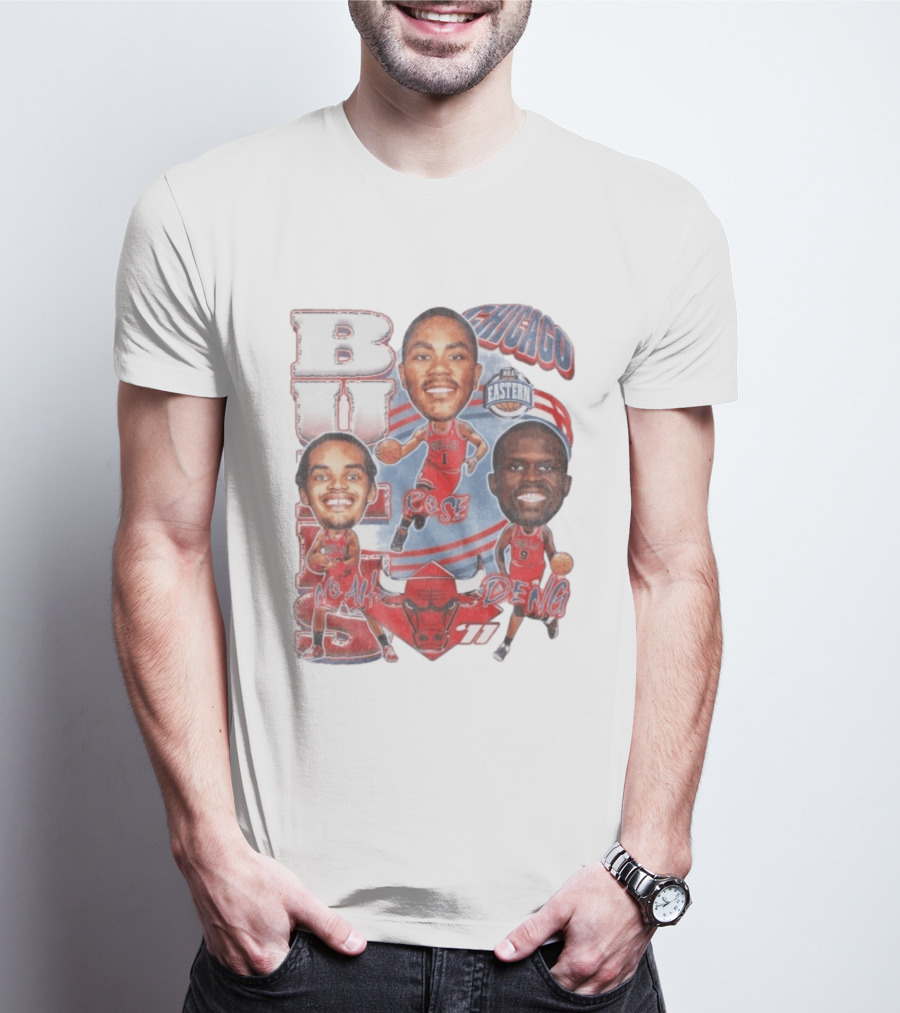 Chicago Bulls Noah Rose Deng NBA Eastern Conference Basketball Stars 11 T-Shirt