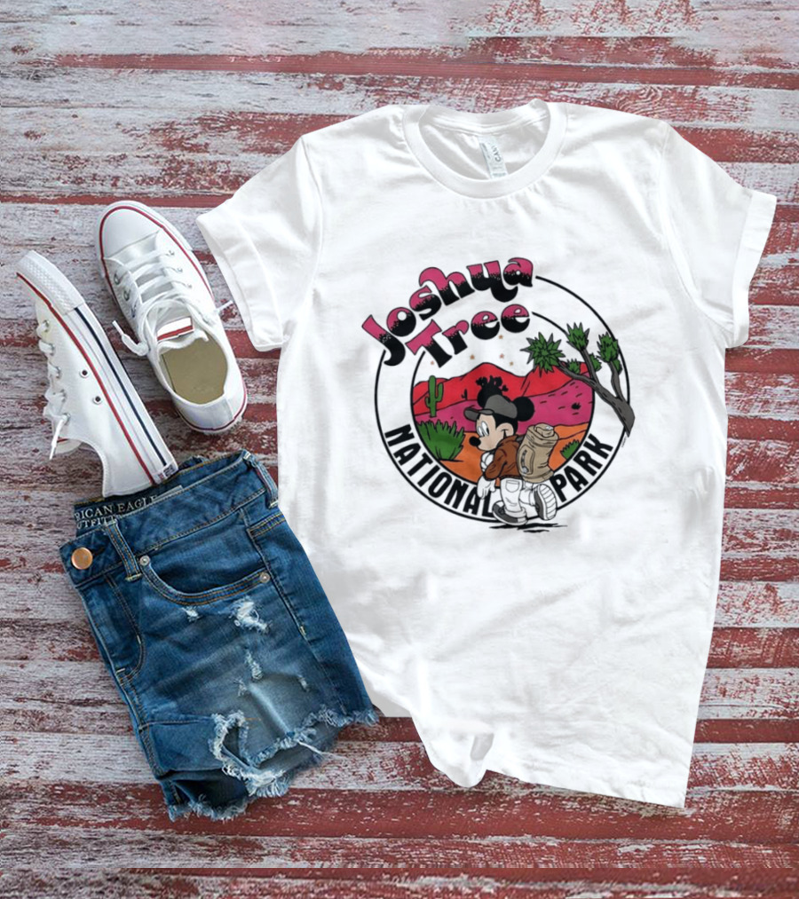 Mickey Mouse Hiking Adventure Joshua Tree National Park T-Shirt