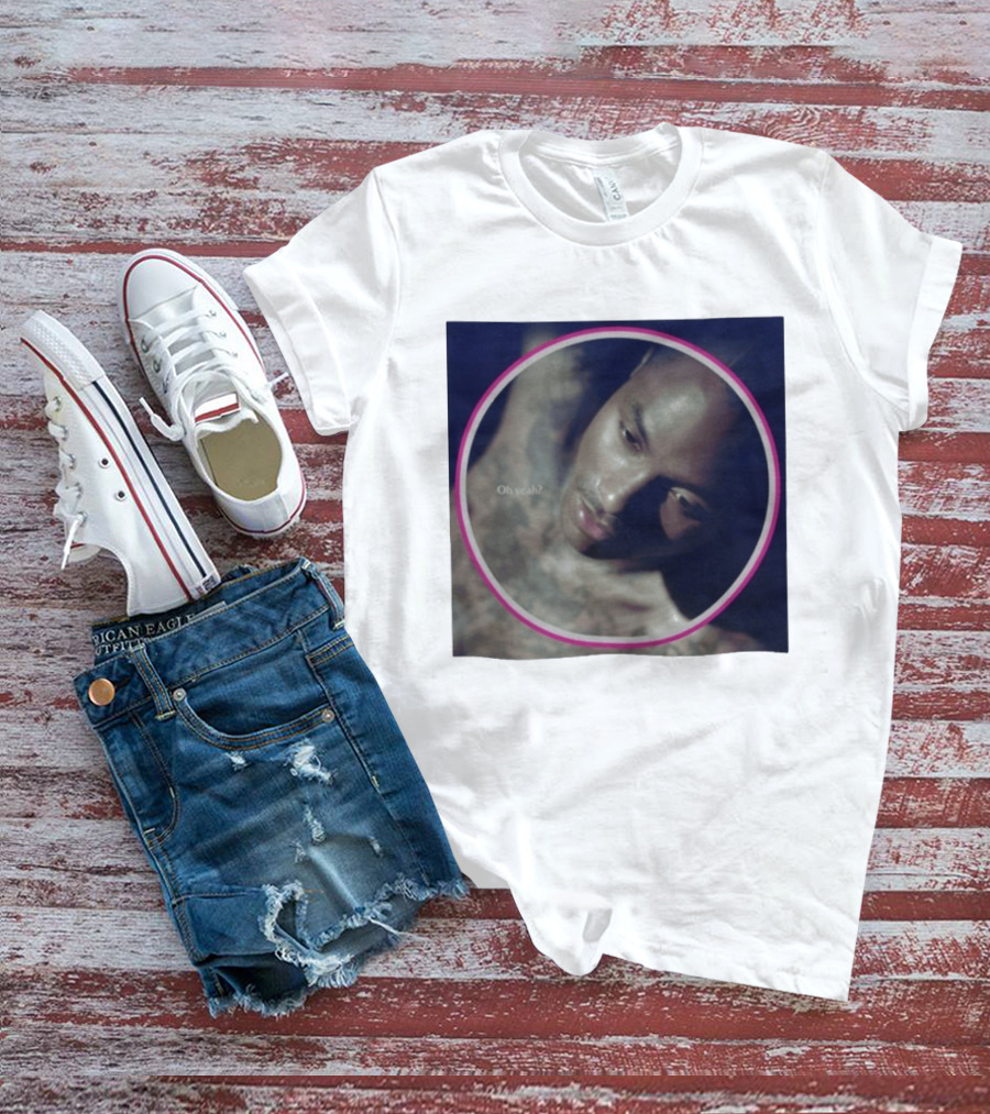 Oh Yeah Steve Lacy Musician Portrait Pink Circle Frame T-Shirt
