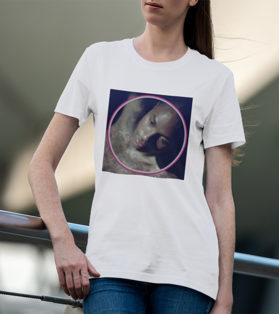 Oh Yeah Steve Lacy Musician Portrait Pink Circle Frame T-Shirt