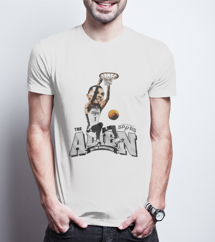 San Antonio Spurs The Alien Victor Wembanyama Basketball Dunk T-Shirt