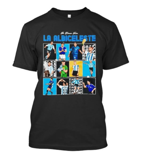 La Albiceleste Football Legends The Dream Team Soccer Series Argentina T-Shirt