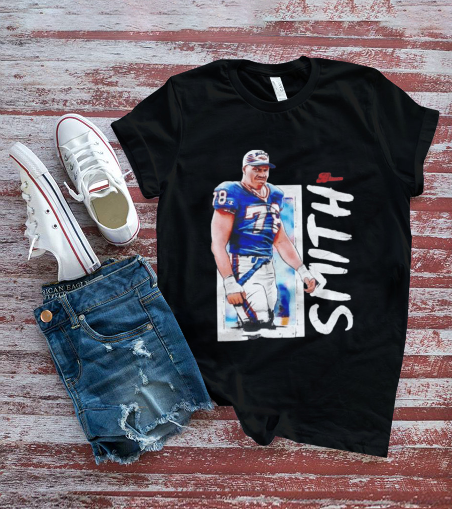 Buffalo Bills Bruce Smith 78 Sack Man NFL Legends T-Shirt