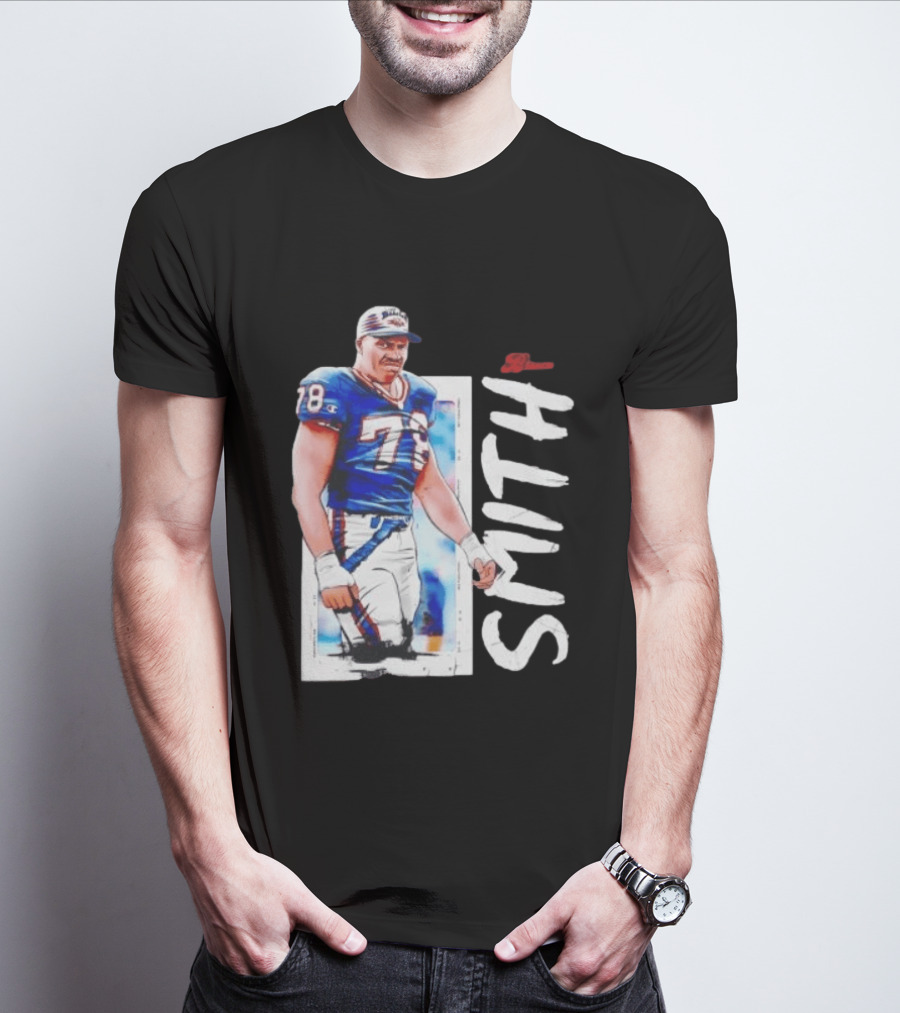 Buffalo Bills Bruce Smith 78 Sack Man NFL Legends T-Shirt