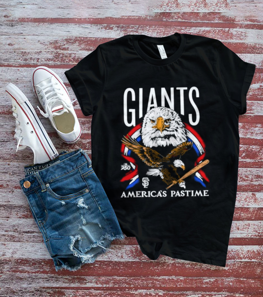 San Francisco Giants America's Pastime Eagle 250th Celebration T-Shirt