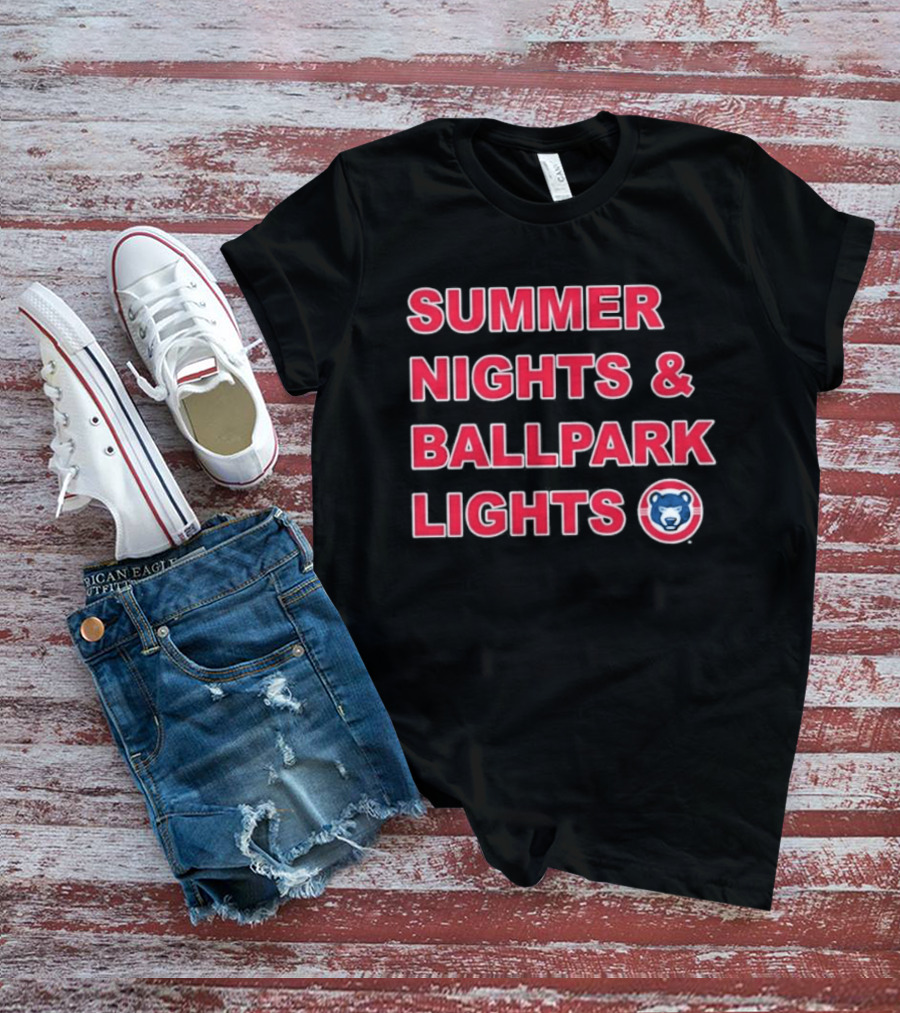 Summer Nights Ballpark Lights South Bend Cubs T-Shirt