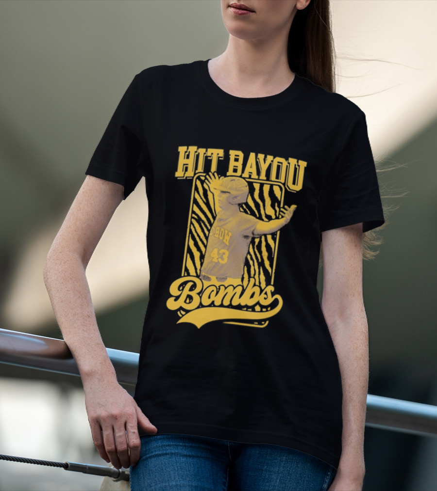LSU Baseball Hit Bayou Bombs 43 Player T-Shirt