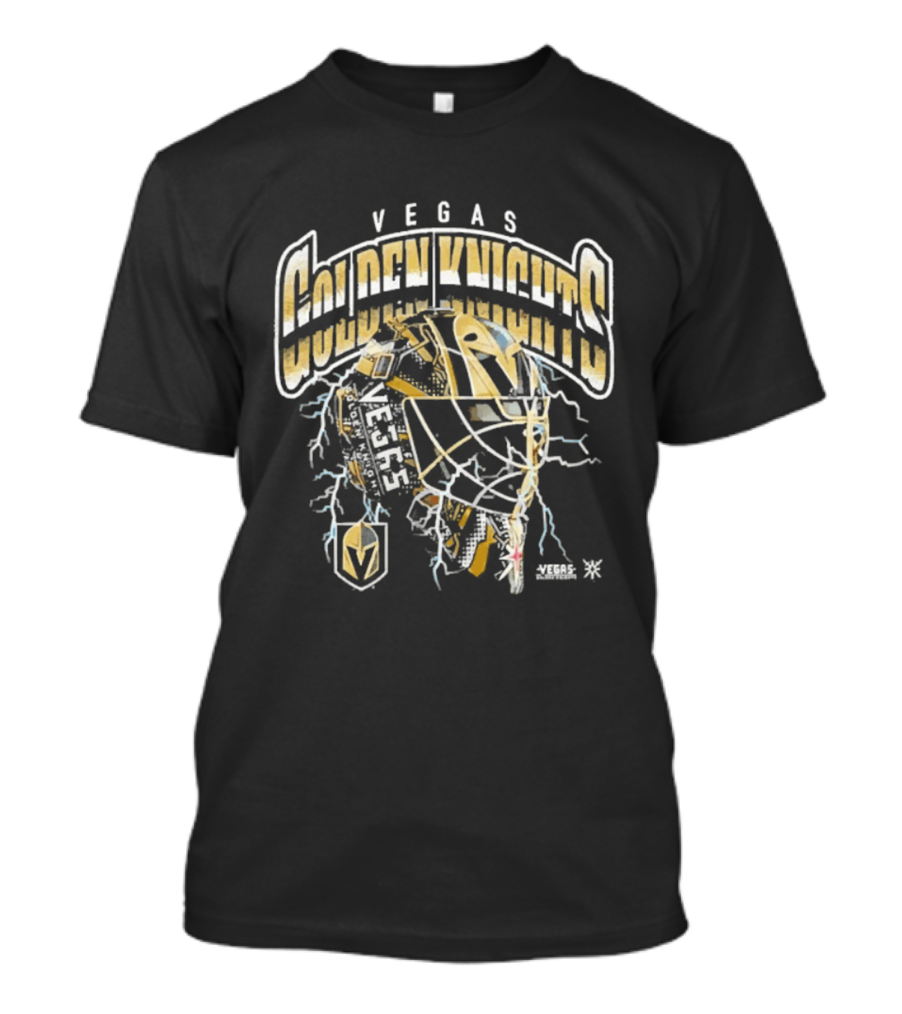 Vegas Golden Knights Goalie Mask Vintage Style Hockey Player Helmet T-Shirt