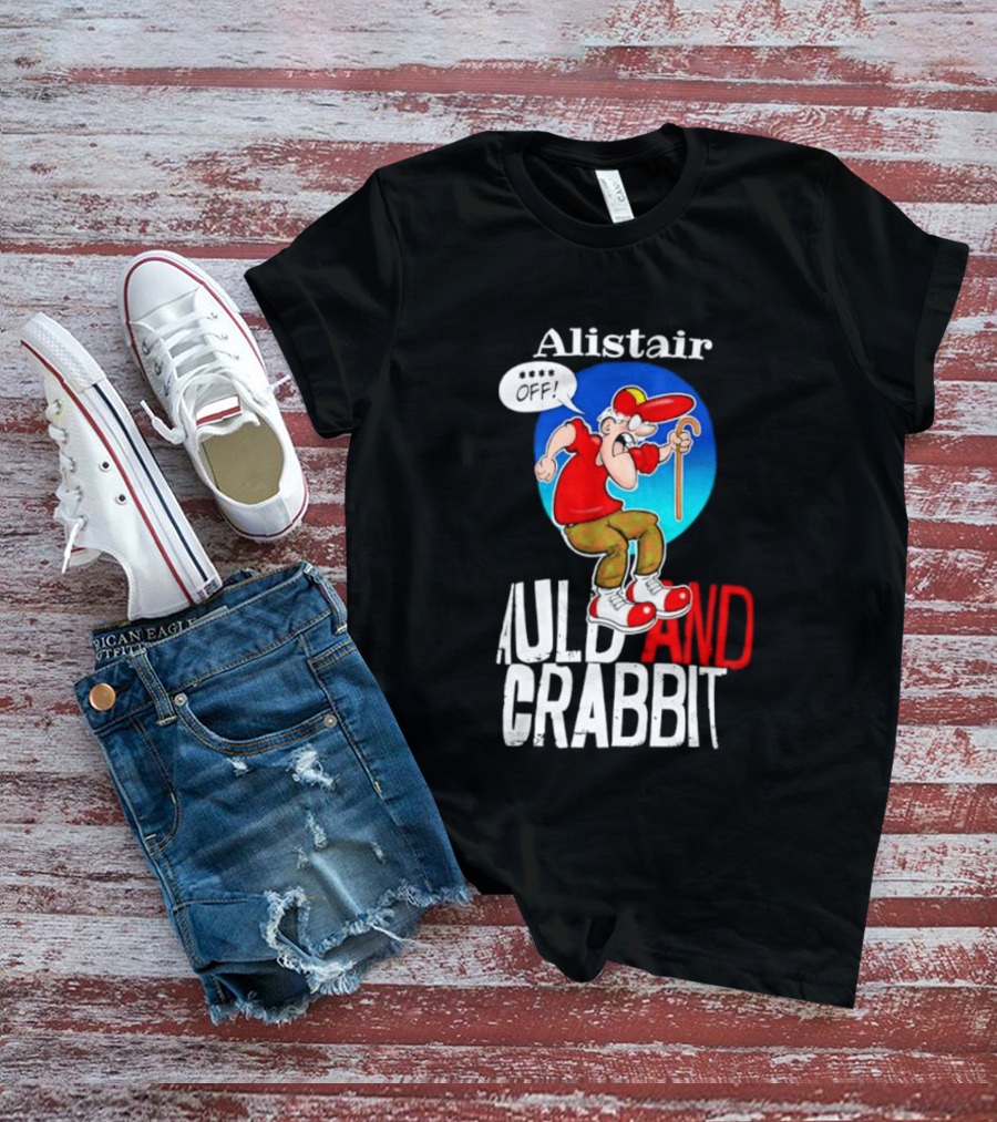 Alistair Auld And Crabbit Red Hat Cartoon Character With Cane T-Shirt