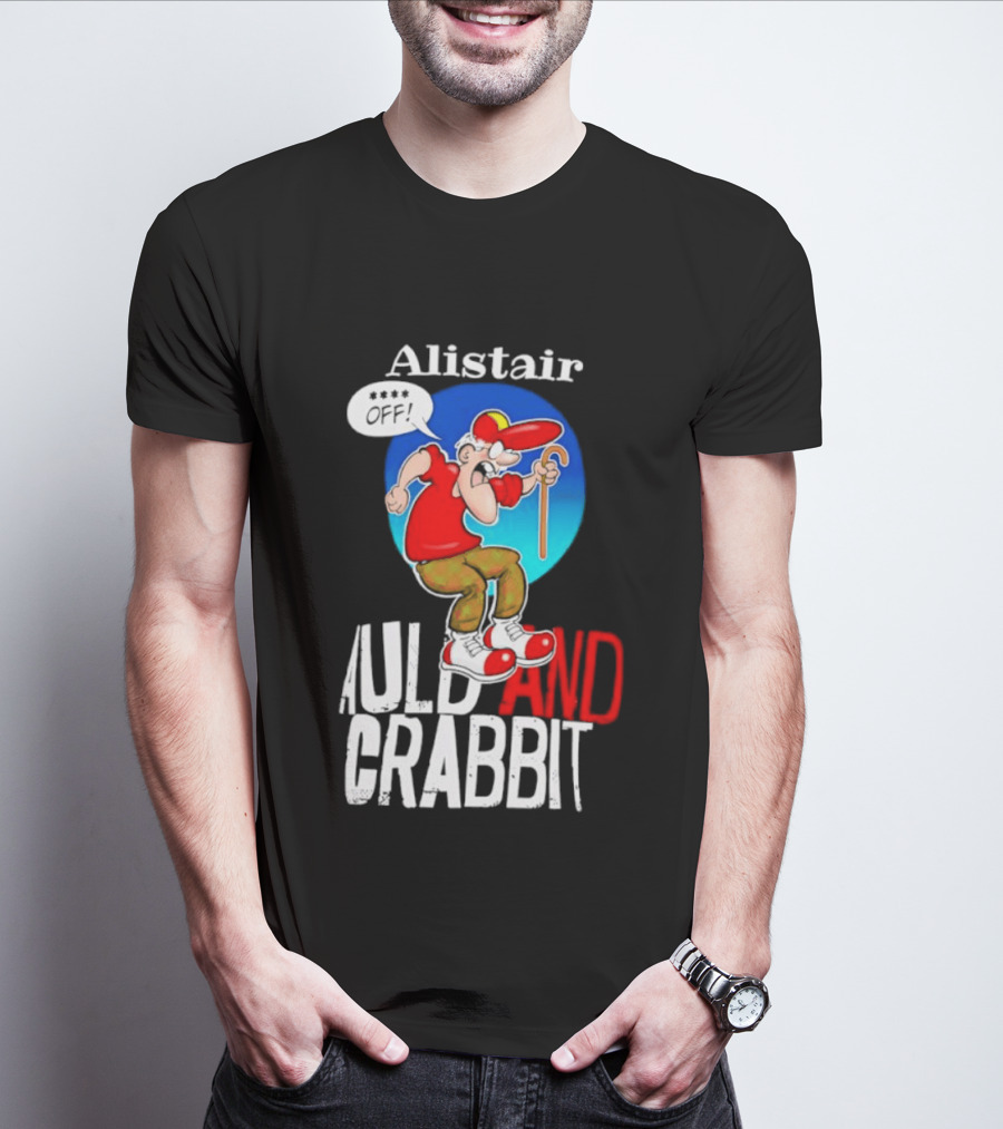 Alistair Auld And Crabbit Red Hat Cartoon Character With Cane T-Shirt