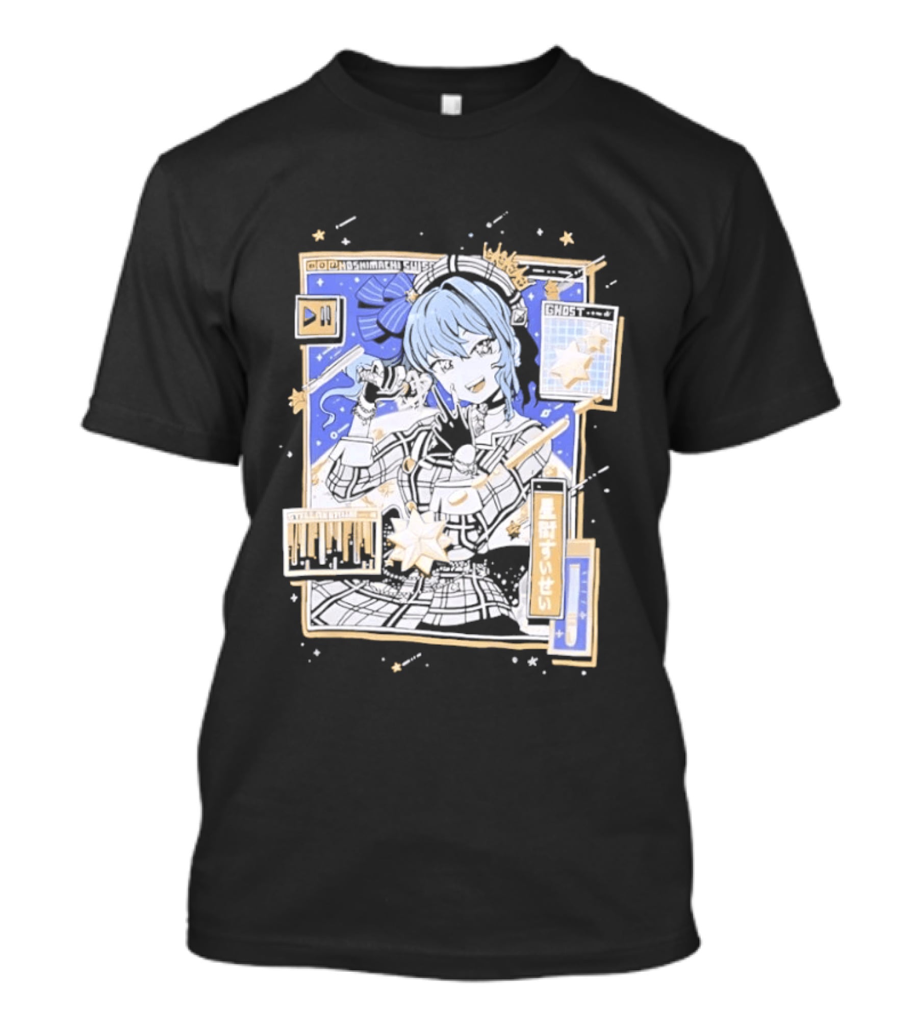 Hoshimachi Suisei GHOST Stellarstill VTuber Idol Celestial Starry Night Aesthetic T-Shirt
