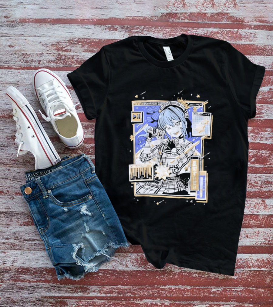 Hoshimachi Suisei GHOST Stellarstill VTuber Idol Celestial Starry Night Aesthetic T-Shirt