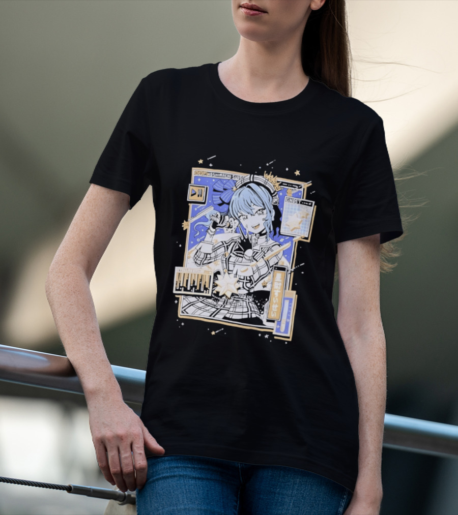Hoshimachi Suisei GHOST Stellarstill VTuber Idol Celestial Starry Night Aesthetic T-Shirt