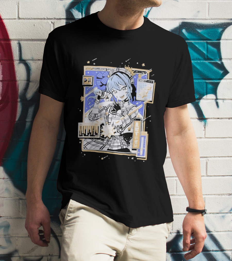 Hoshimachi Suisei GHOST Stellarstill VTuber Idol Celestial Starry Night Aesthetic T-Shirt