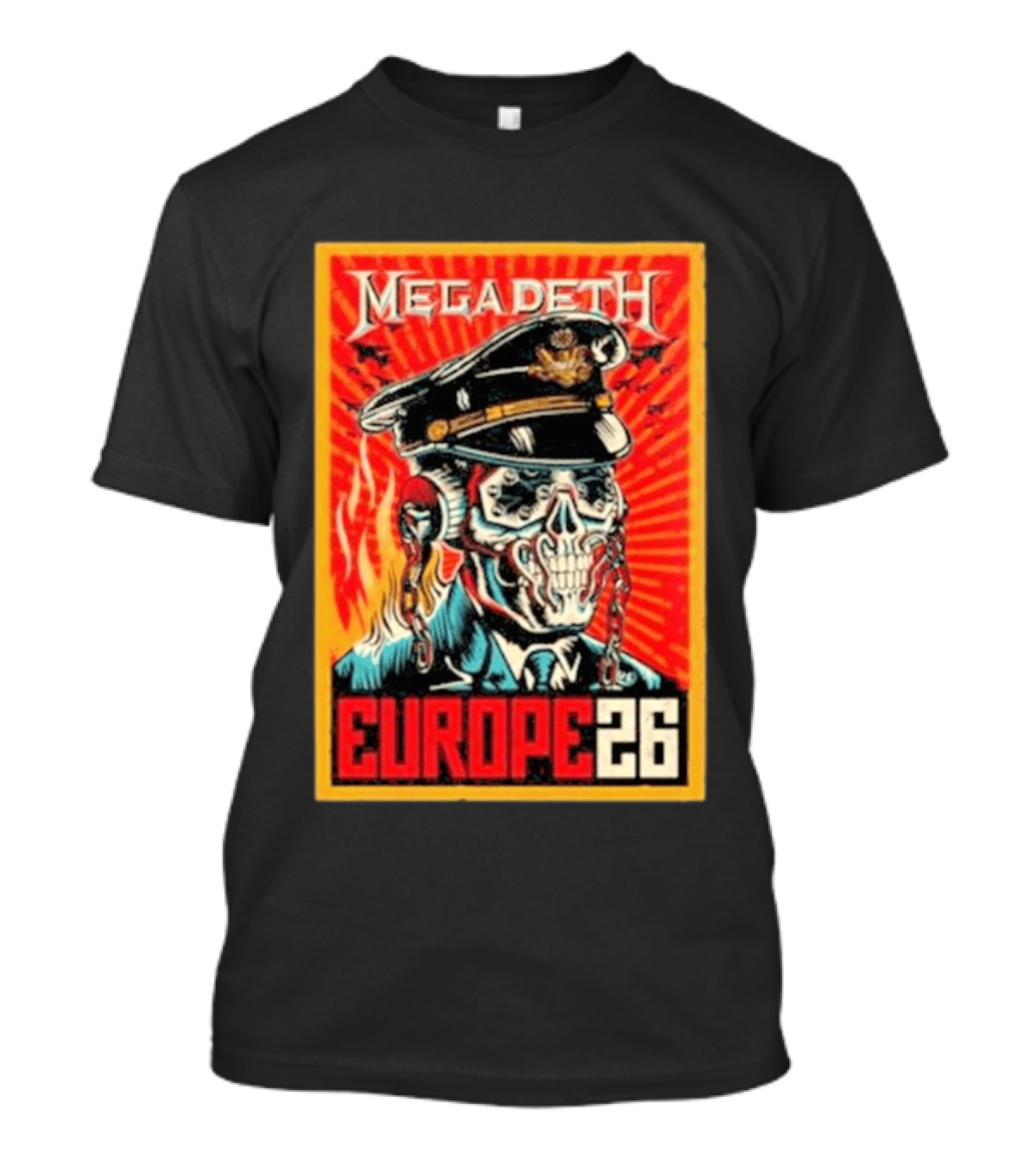 Megadeth Europe 26 Commander Vic Tour T-Shirt