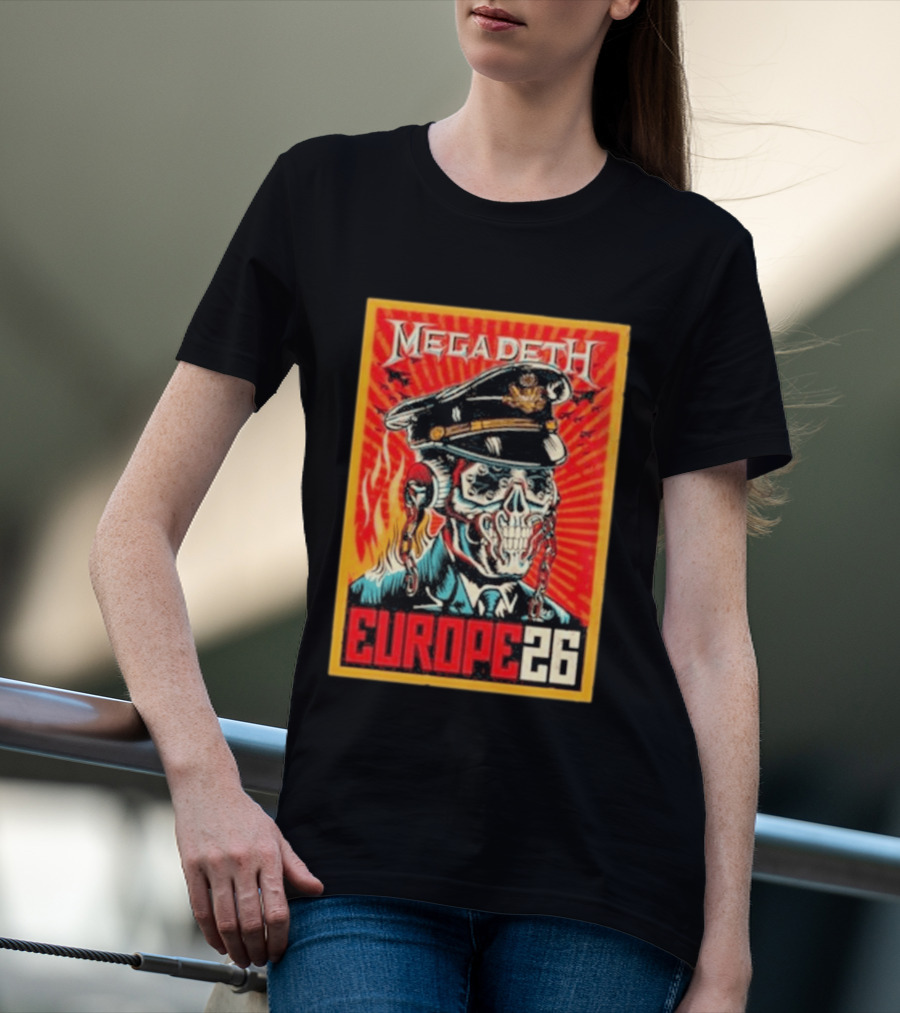 Megadeth Europe 26 Commander Vic Tour T-Shirt
