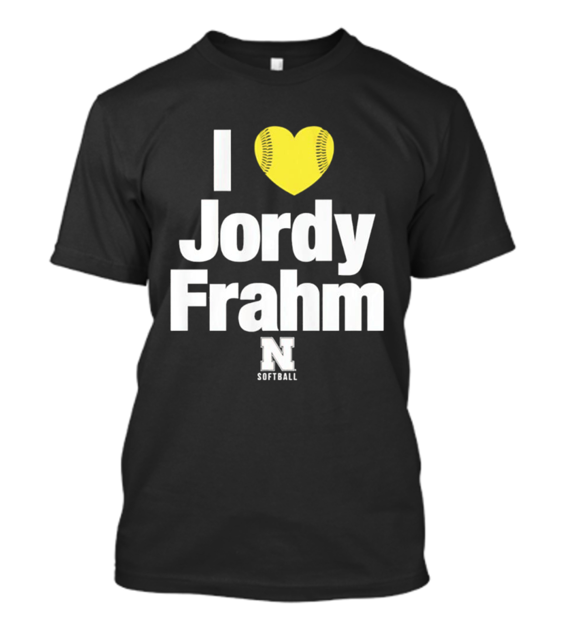 I Heart Jordy Frahm Nebraska Cornhuskers Softball T-Shirt