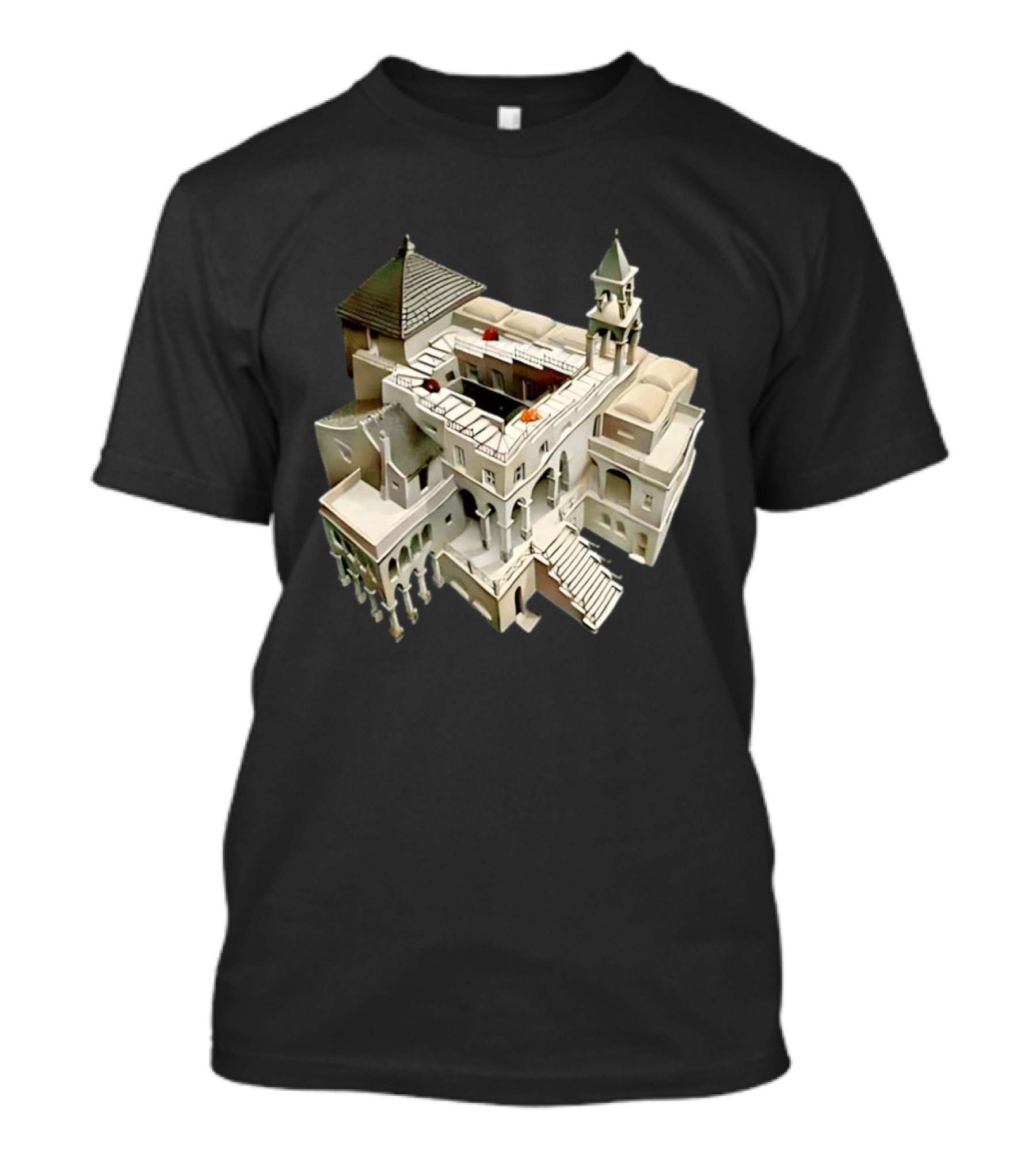Escher Impossible Building Optical Illusion Architecture T-Shirt
