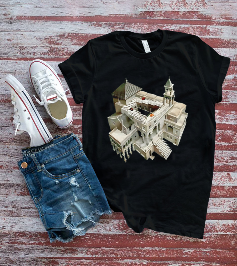 Escher Impossible Building Optical Illusion Architecture T-Shirt