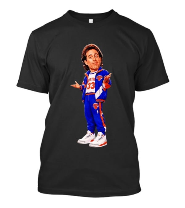 Jerry Seinfeld Knicks NBA Cartoon New York 33 Basketball T-Shirt