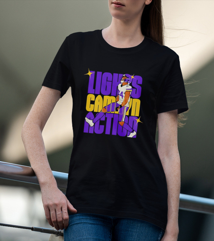 Lights Camryn Action Minnesota Vikings Player 14 T-Shirt