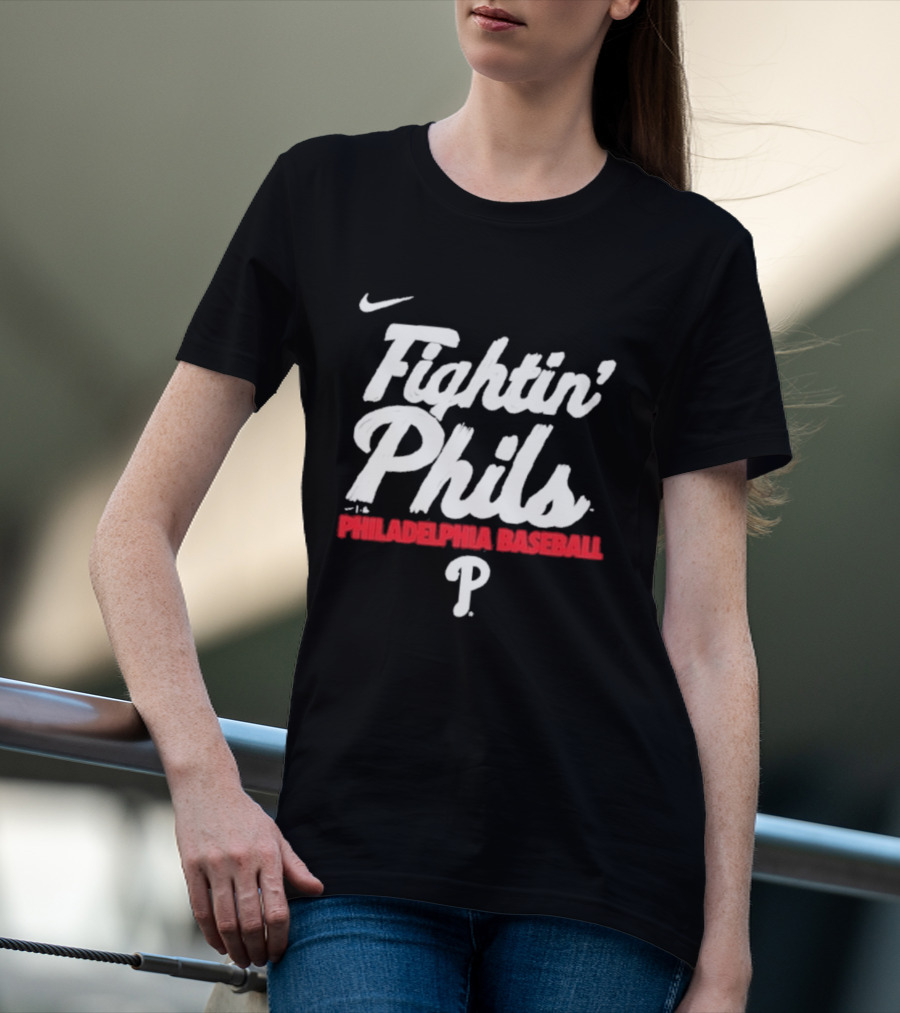 Nike Fightin' Phils Philadelphia Baseball City Connect Handwriting Club T-Shirt