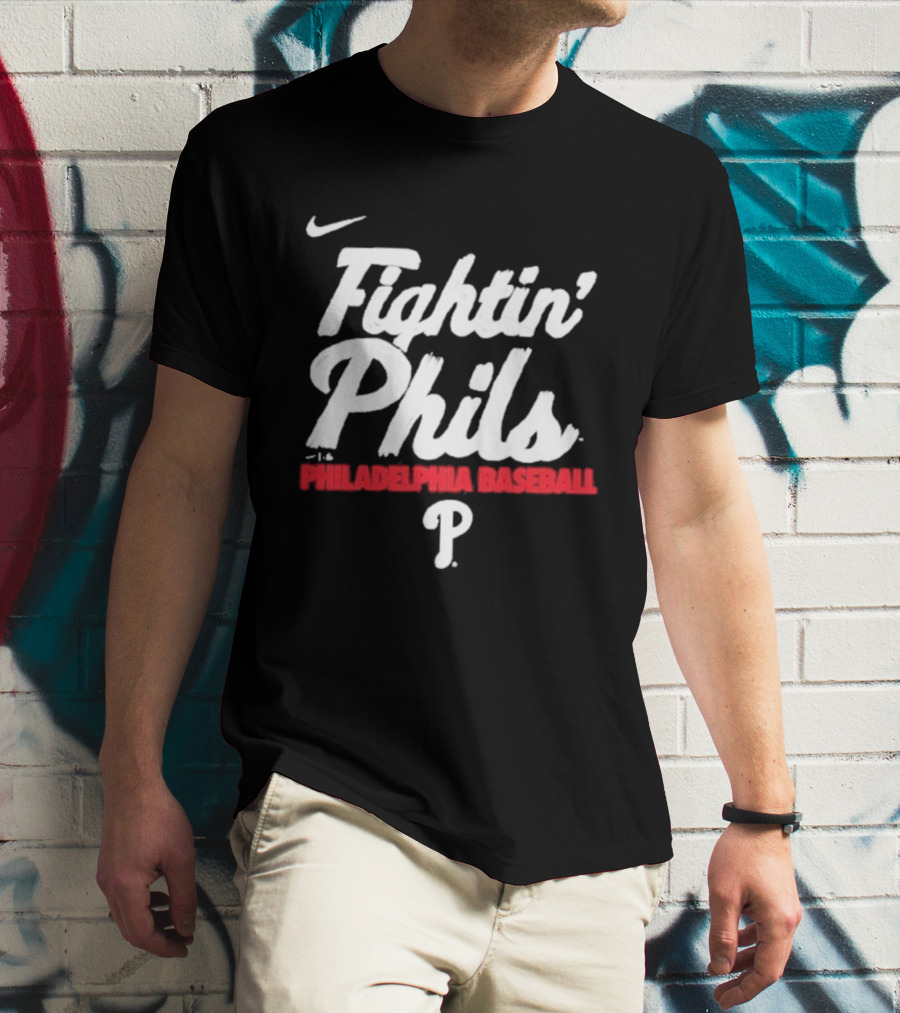 Nike Fightin' Phils Philadelphia Baseball City Connect Handwriting Club T-Shirt