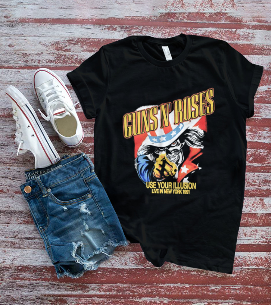 Guns N' Roses Use Your Illusion Live In New York 1991 Uncle Sam T-Shirt