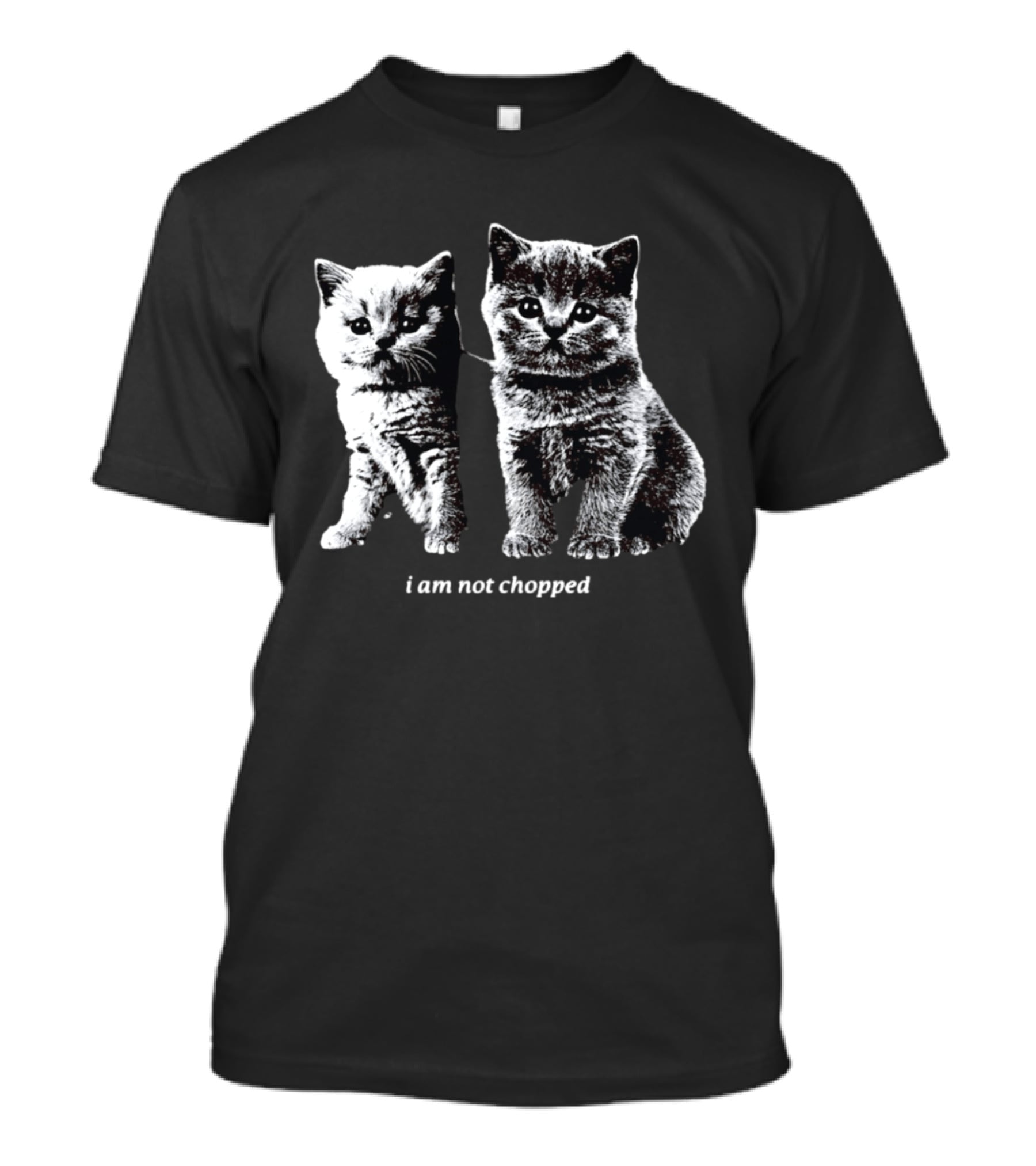 I Am Not Chopped Cats Duo Black And White Kitten T-Shirt