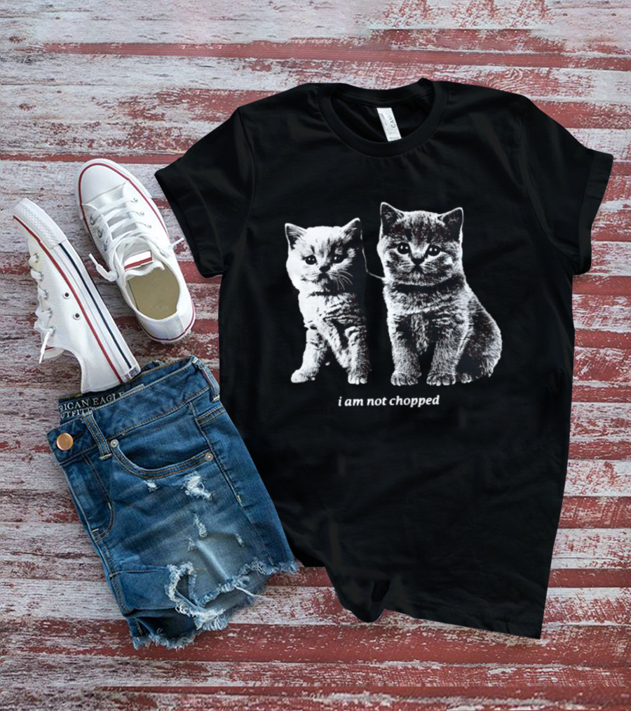 I Am Not Chopped Cats Duo Black And White Kitten T-Shirt