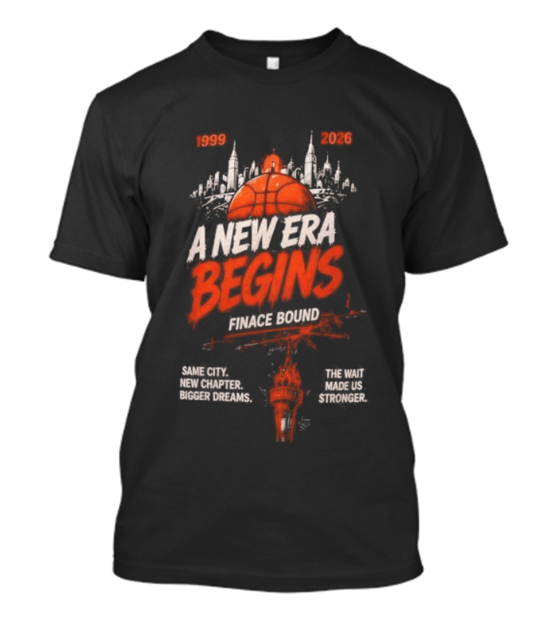 New York Knicks 1999 2026 A New Era Begins Finace Bound T-Shirt