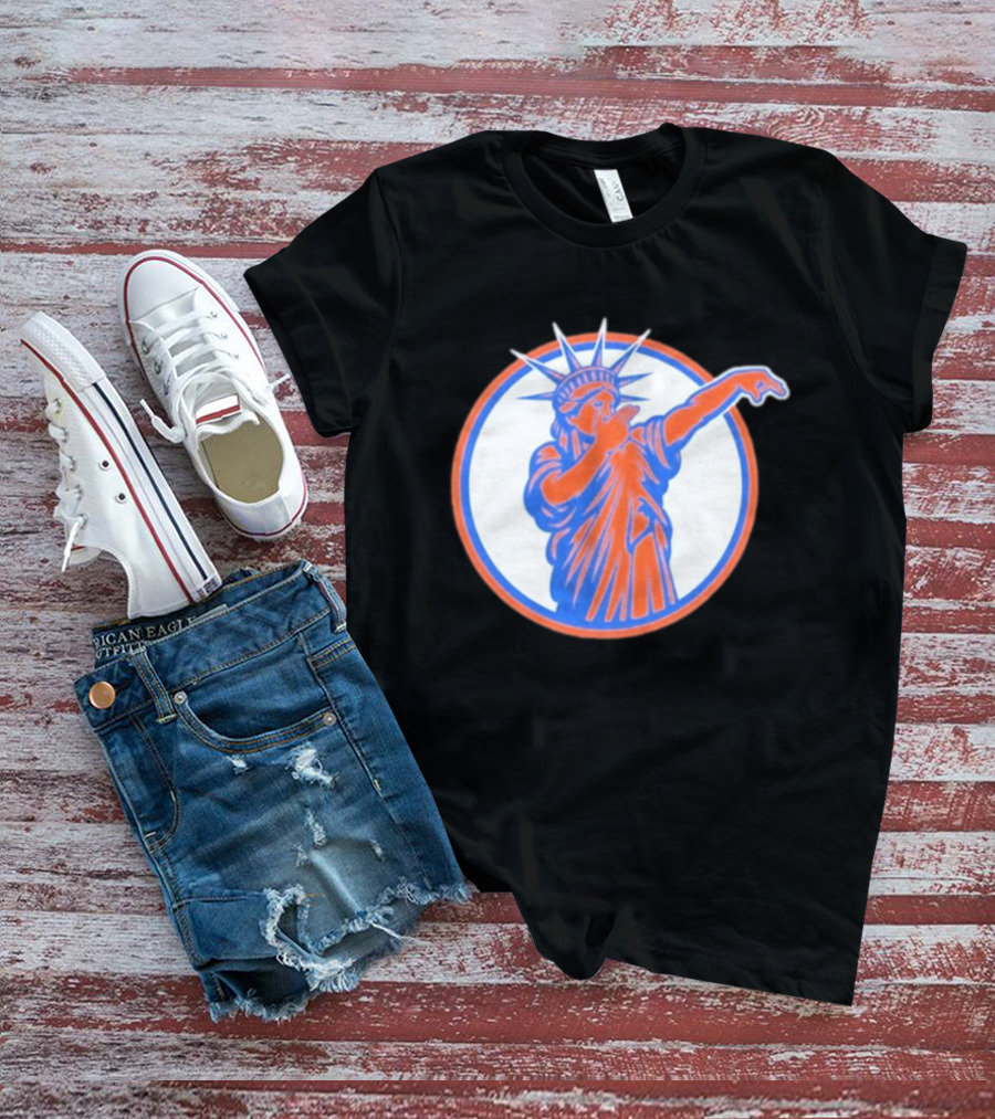 Statue Of Liber3 New York Knicks Basketball Circle T-Shirt