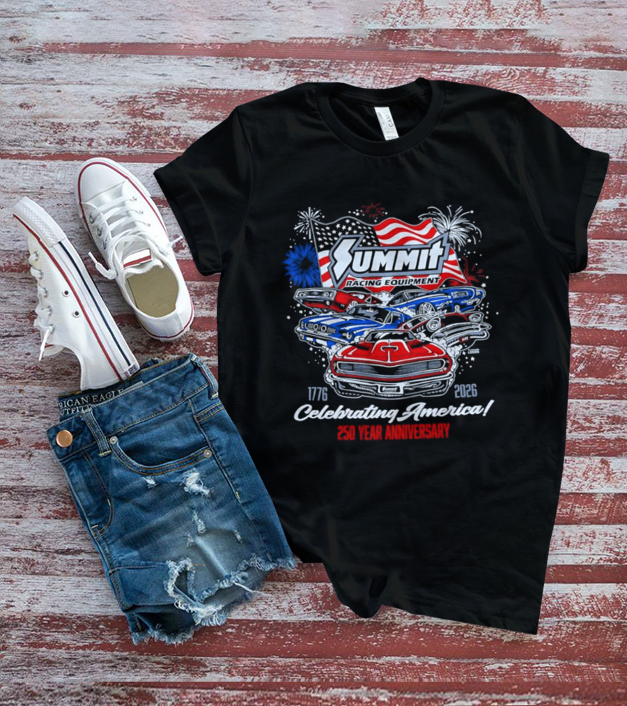Summit Racing Equipment Celebrating America 1776 2026 250 Year Anniversary T-Shirt