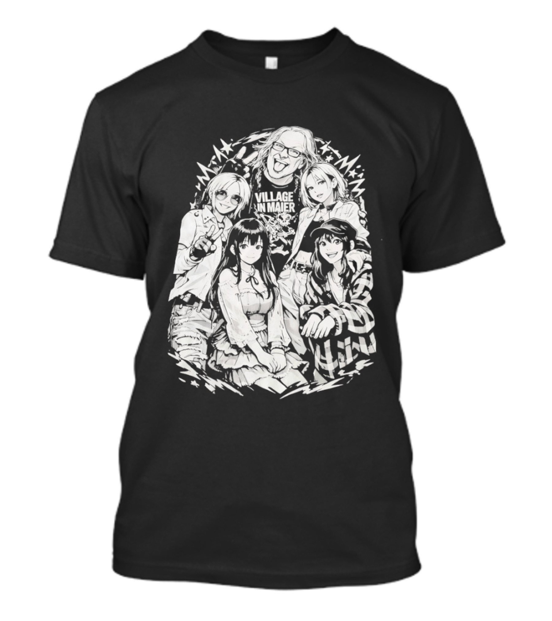 Andrew WK Village Maier Anime Characters T-Shirt