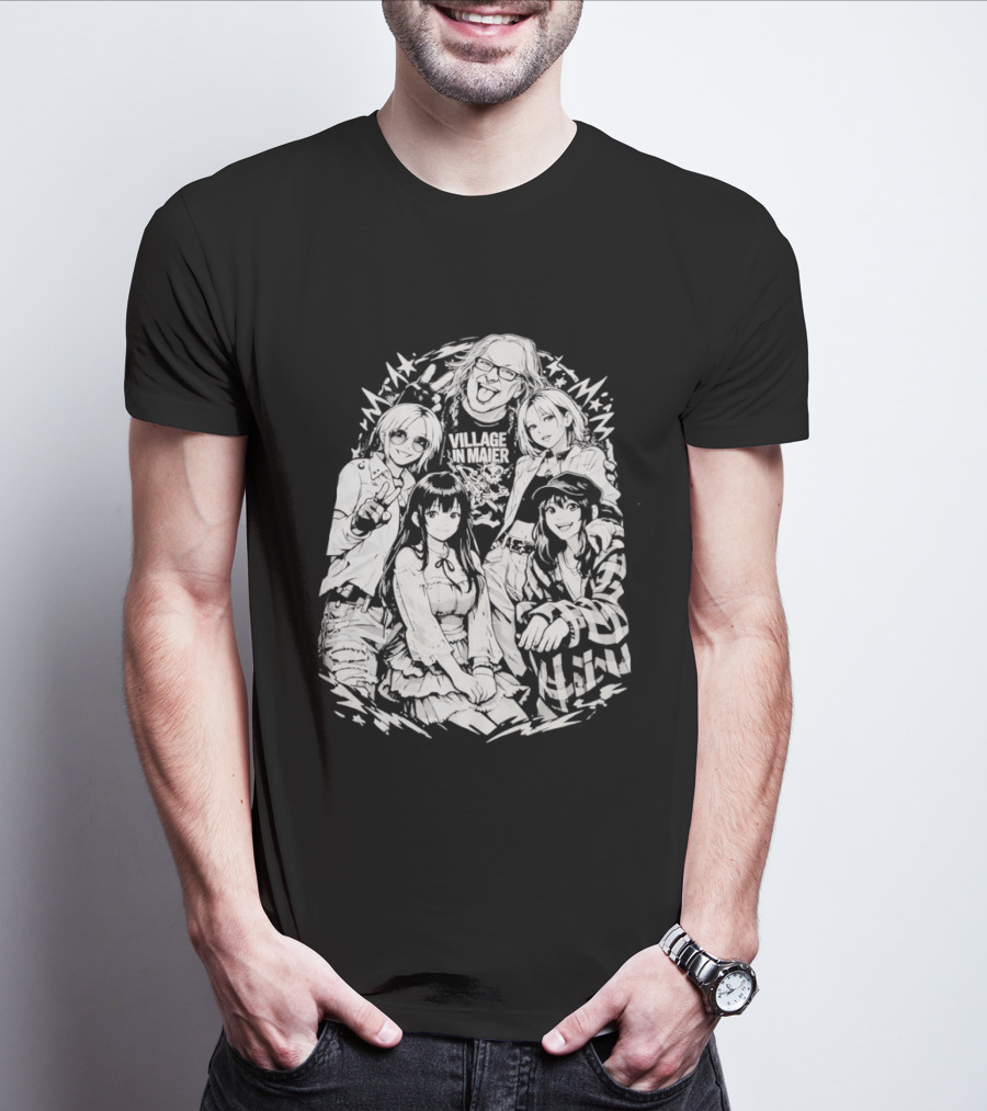 Andrew WK Village Maier Anime Characters T-Shirt