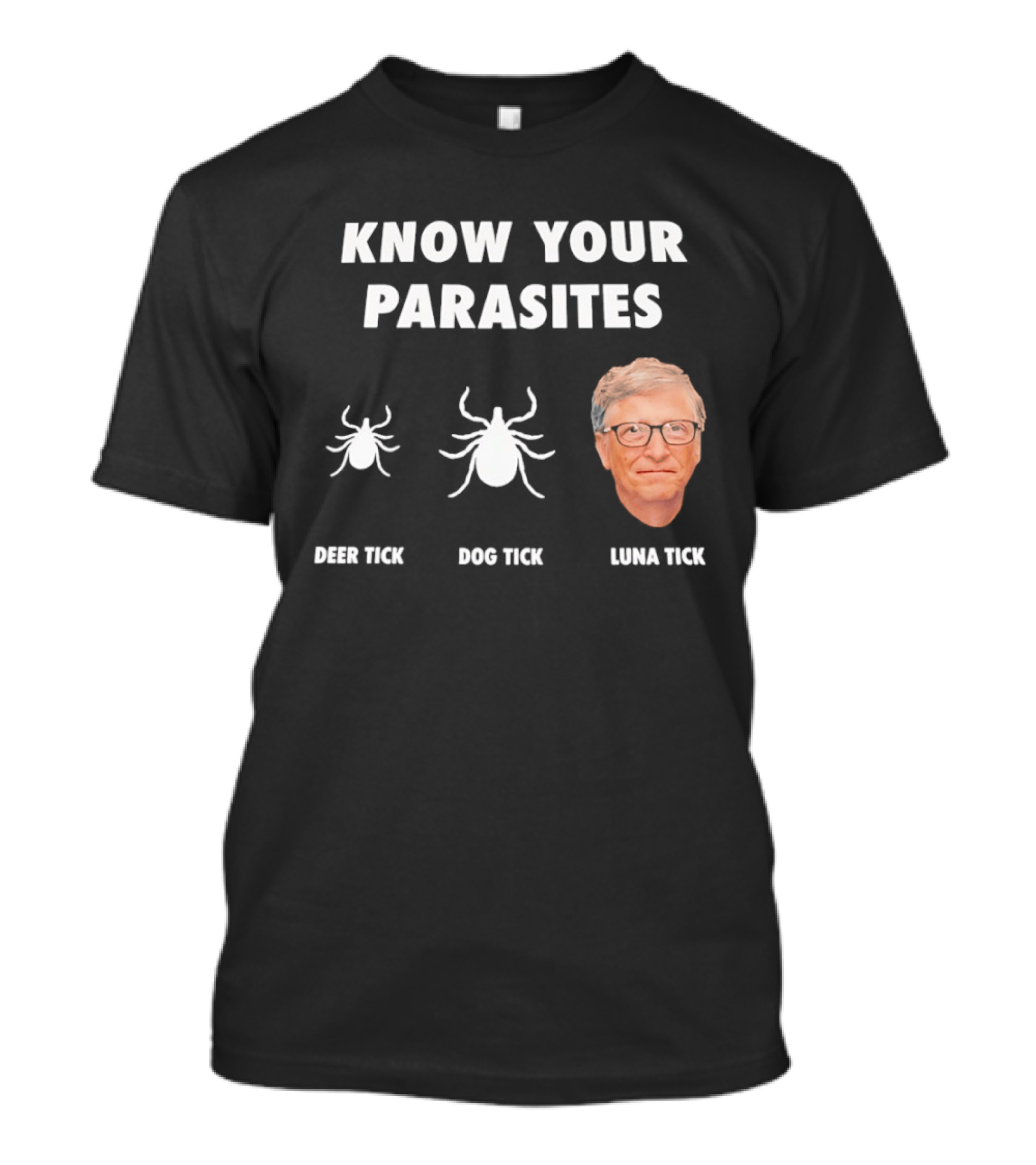 Know Your Parasites Deer Tick Dog Tick Luna Tick T-Shirt