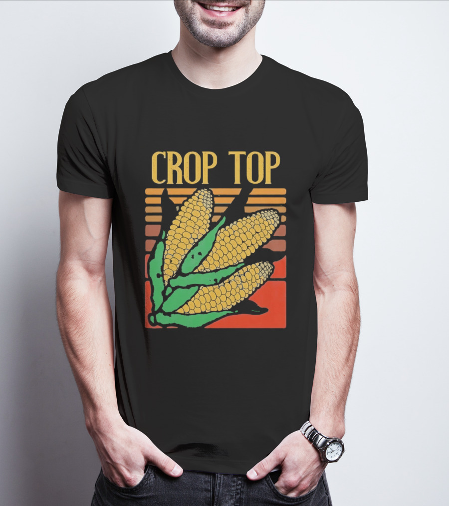 CROP TOP Corn Cobs Maize Sweetcorn Vegetable Agriculture Farm Harvest T-Shirt