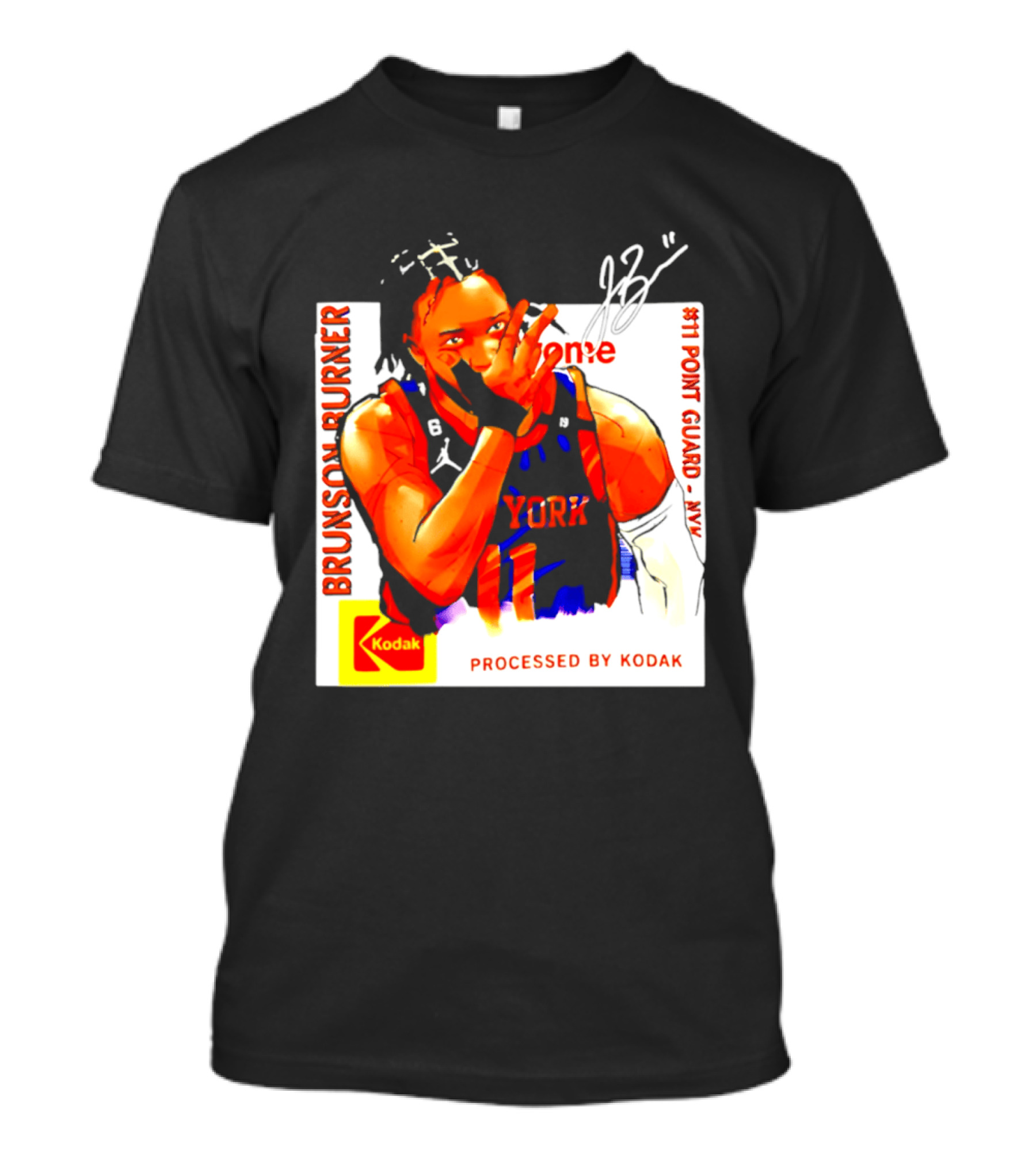 Jalen Brunson Burner New York Kodak #11 Point Guard NYY T-Shirt