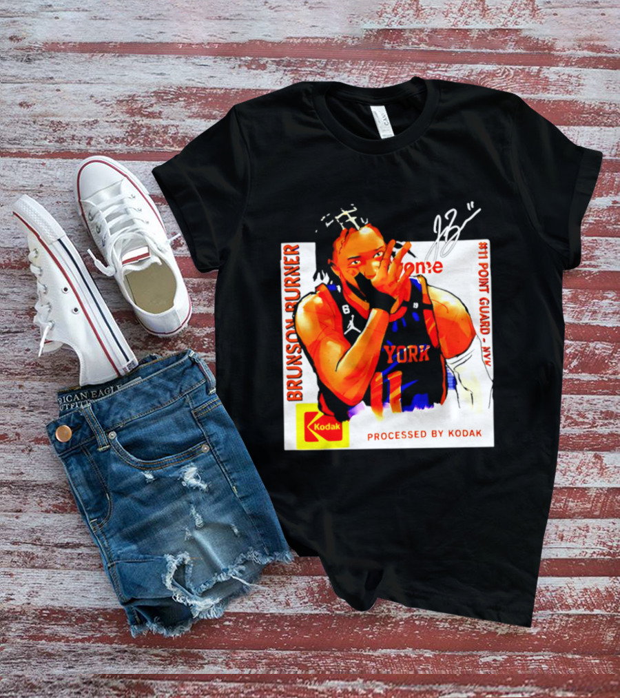 Jalen Brunson Burner New York Kodak #11 Point Guard NYY T-Shirt