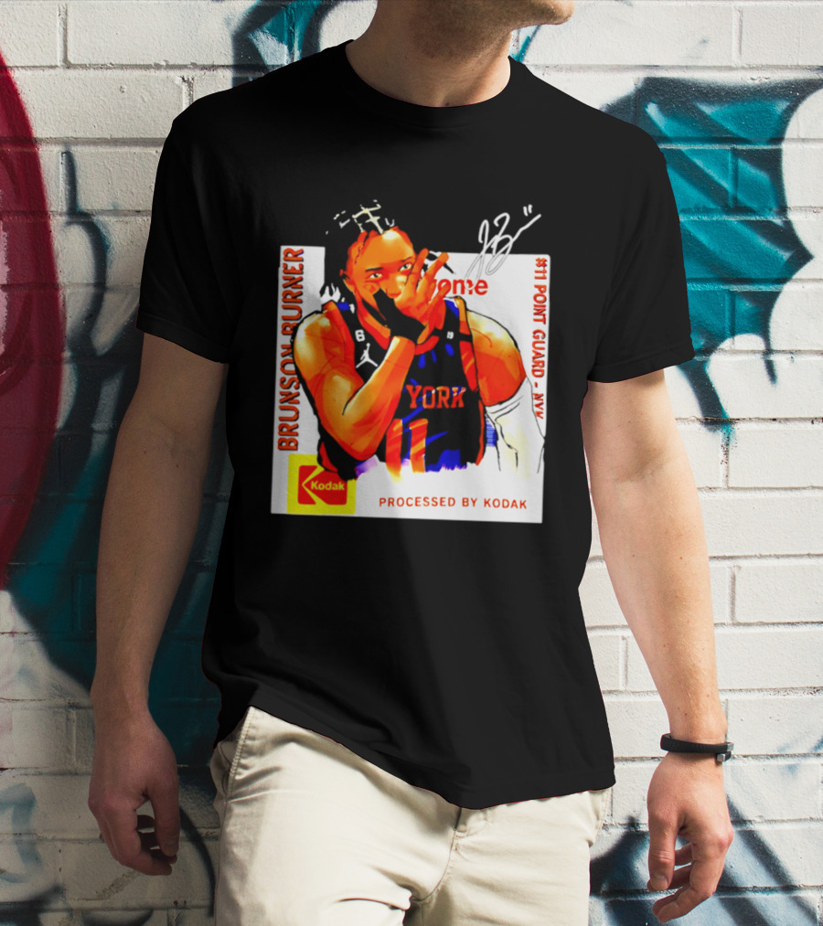 Jalen Brunson Burner New York Kodak #11 Point Guard NYY T-Shirt