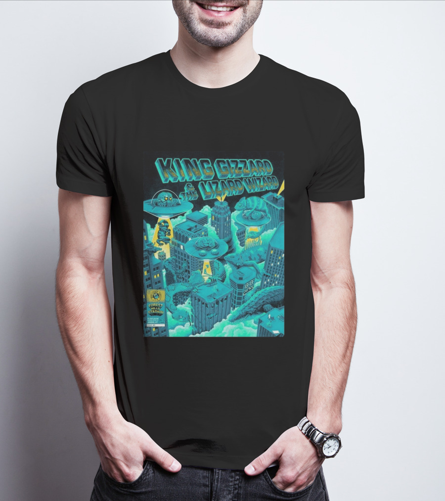 King Gizzard And The Lizard Wizard Forest Hills Stadium New York 2026 Event Reptilians Vs Alienoids August 20 21 T-Shirt