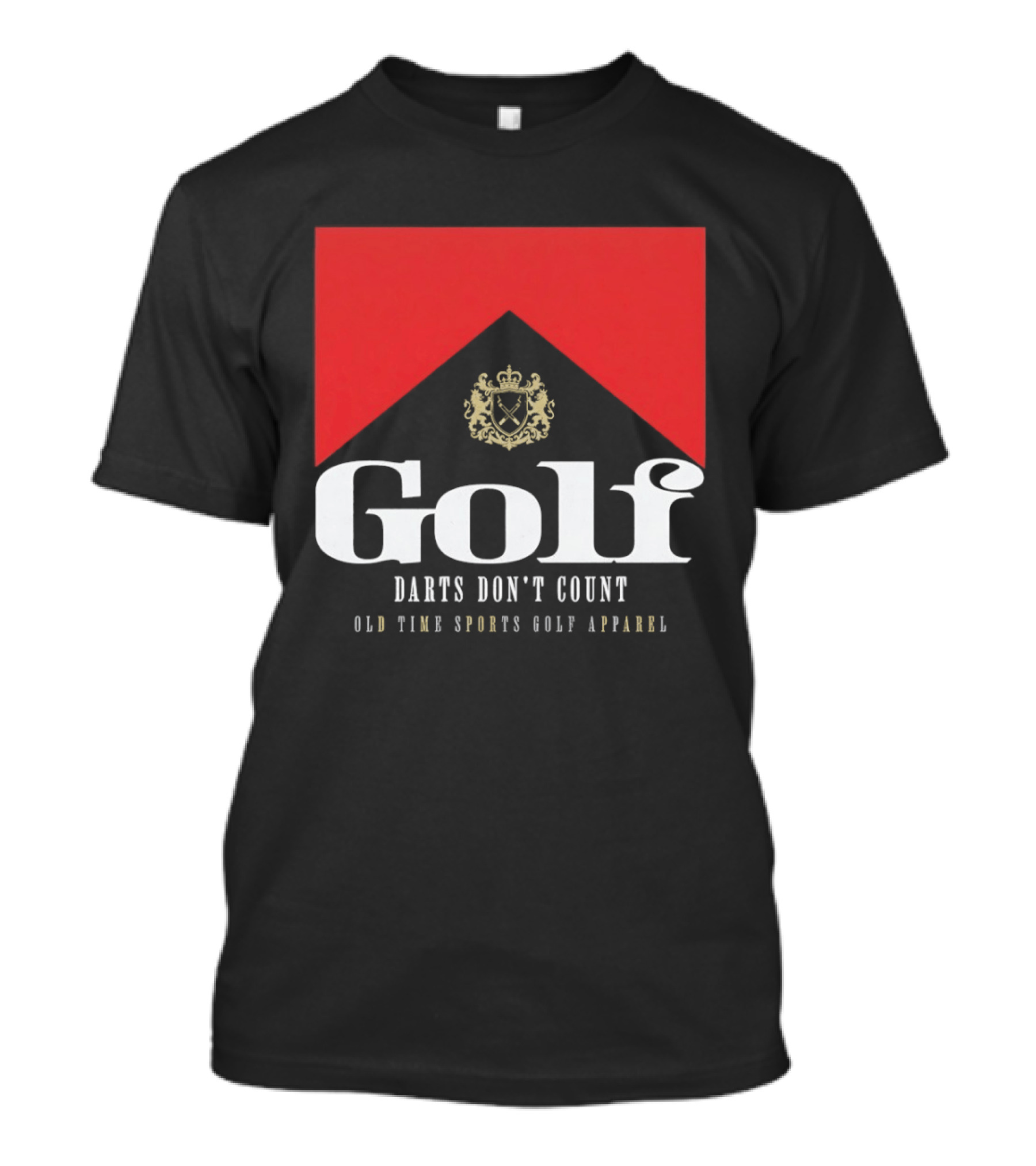 Golf Darts Don't Count Old Time Sports Apparel Crest T-Shirt