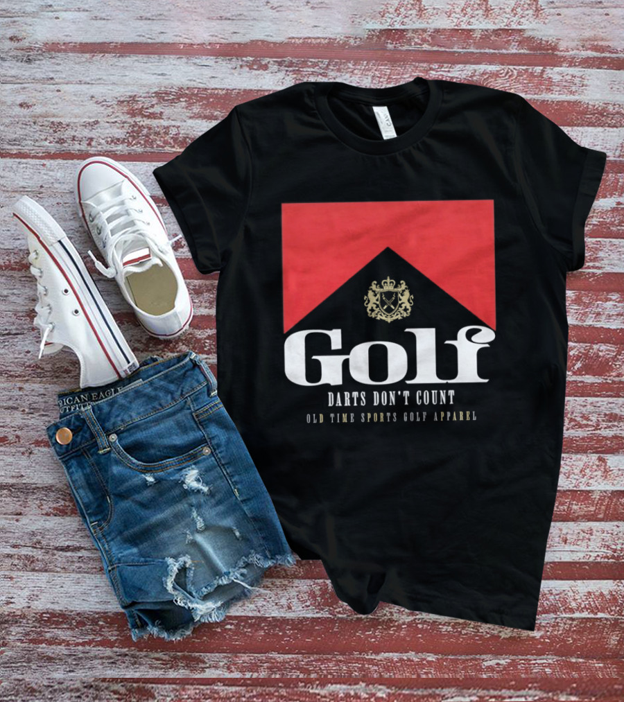 Golf Darts Don't Count Old Time Sports Apparel Crest T-Shirt